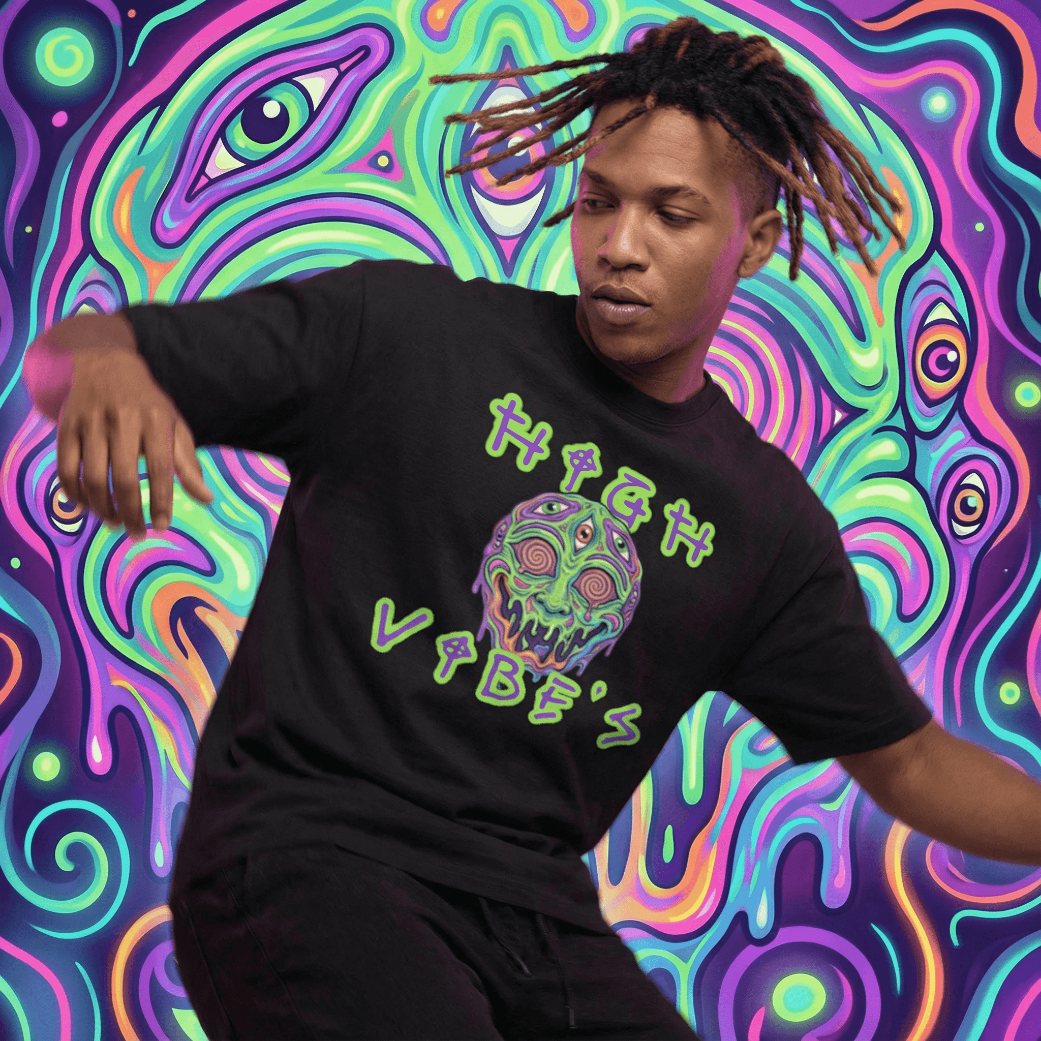 High Vibes oversized T shirt