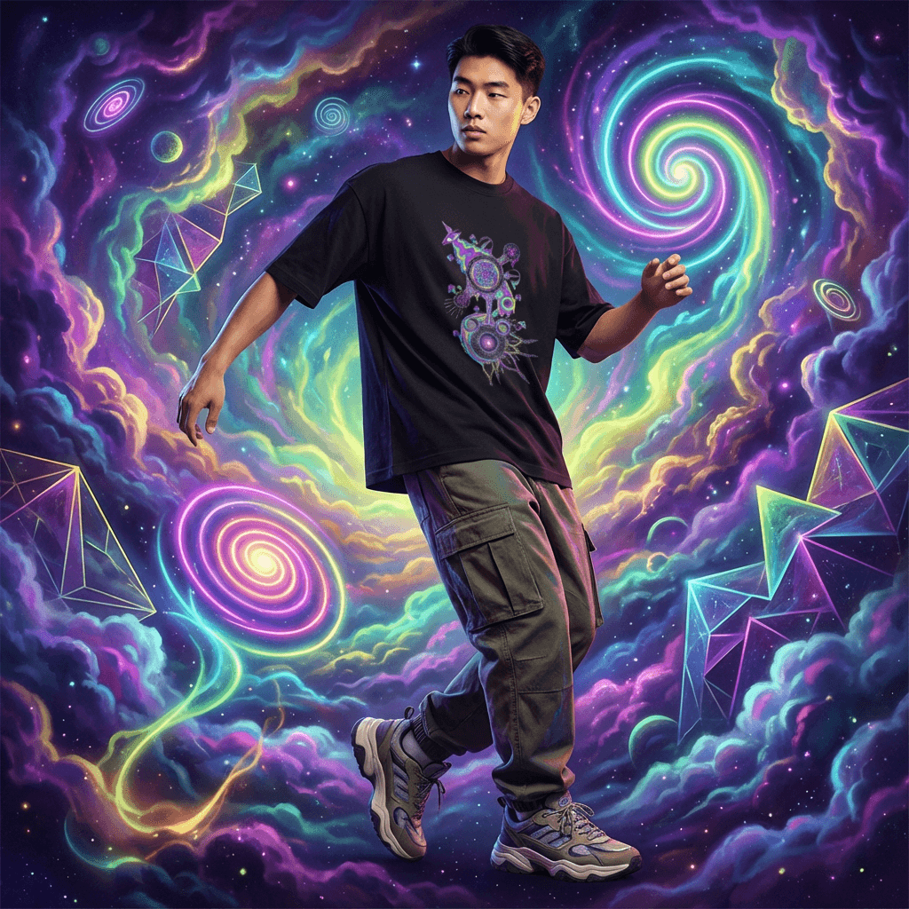 Constellary Psychedelic Sigils oversized Tshirt