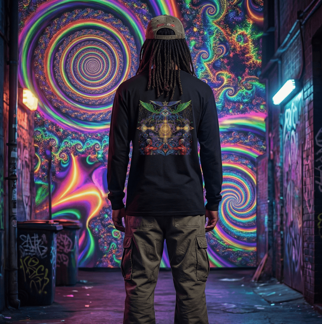 Full Sleeves Cosmic Vibes Graphic Tee