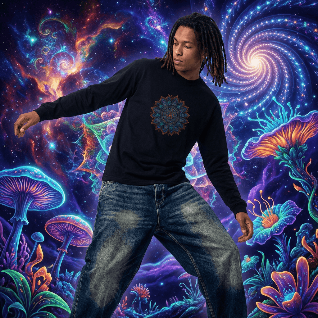 Full Sleeves Cosmic Vibes Graphic Tee