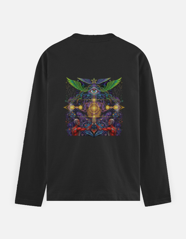 Full Sleeves Cosmic Vibes Graphic Tee