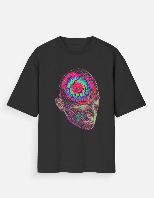 Psychedelic Gridhead Oversized tshirt
